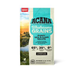 ACANA Wholesome Grains Puppy Sea & Farm 22.5lb Front USA Wholesome Grains, Puppy Sea & Farm Recipe